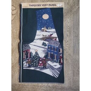 Tapestry Vest Panel Kit New Vintage Holiday Christmas Vest Early American Sew
